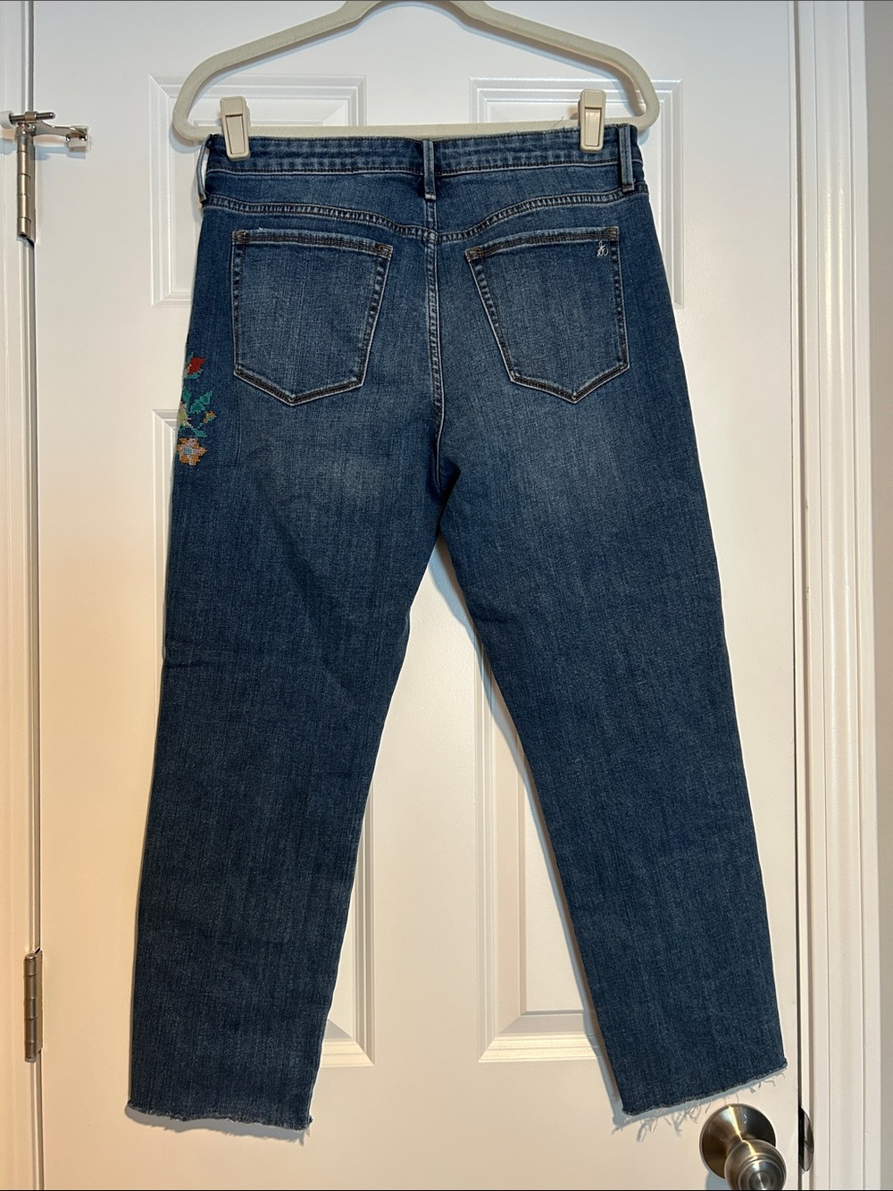 Embroidered Sam Edelman The Mary High-Rise Strait Crop Jean Women’s Size 30 - Picture 4 of 6